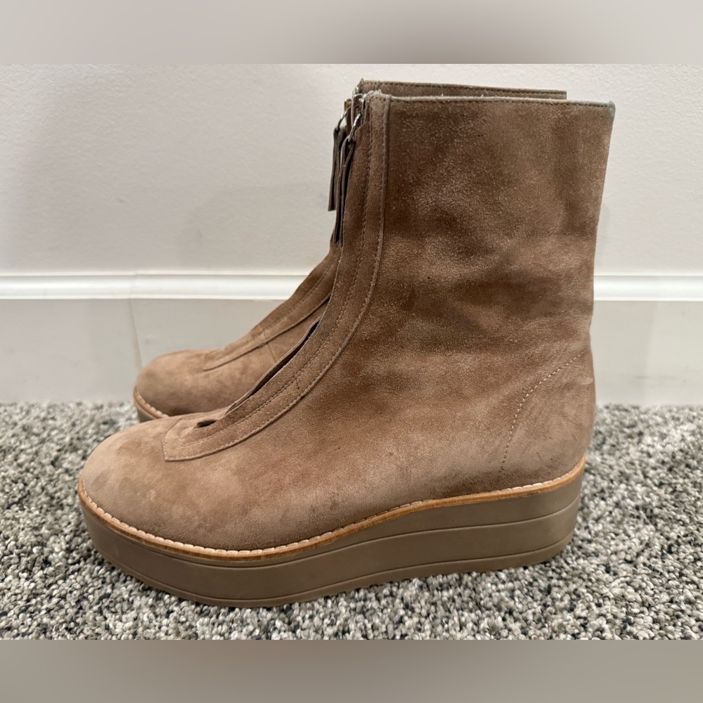 Silent D Nilly platform suede boots in taupe, size 6.5 - Picture 5 of 15